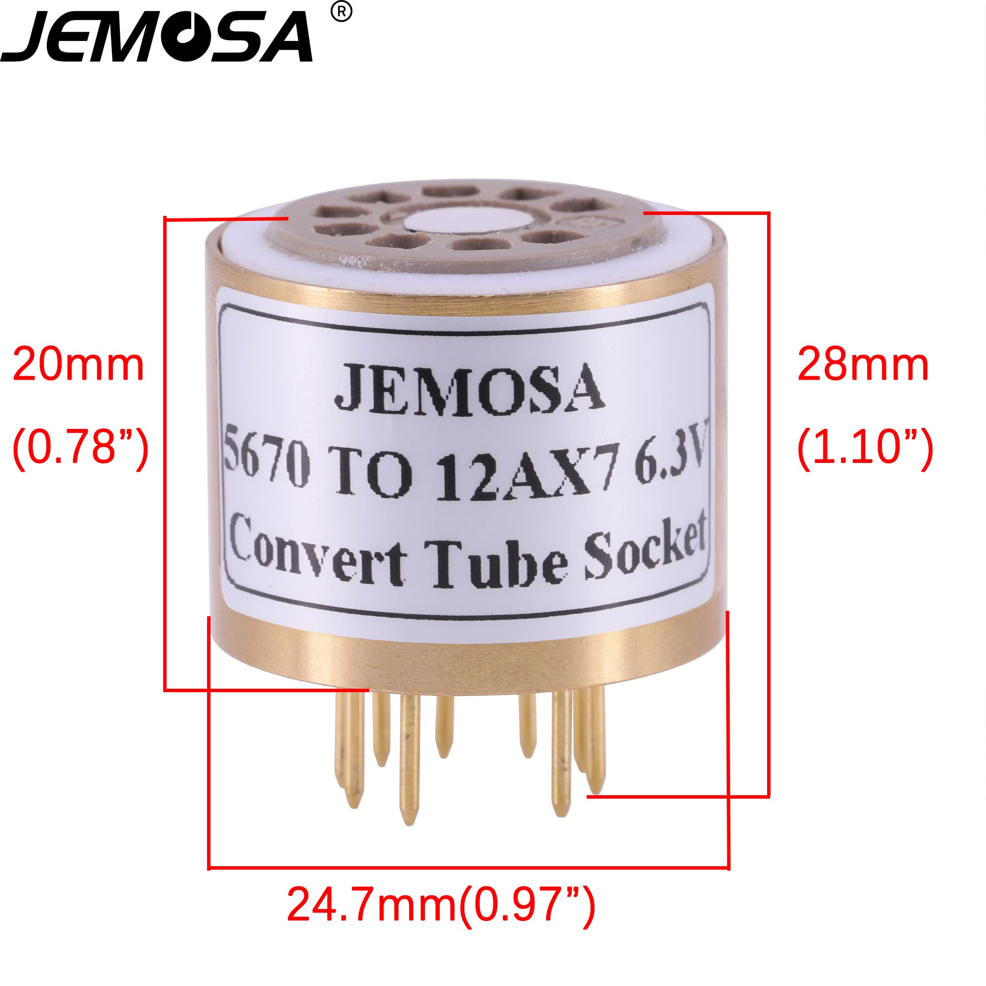 Amazon | JEMOSA 6N3 6H3N 369A 5670変換12AX7 12AU7 ECC82 ECC83